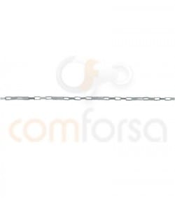 Cadena recta 2 x 1 mm plata 925