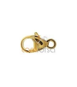18kt Yellow gold round lobster clasp 9 mm