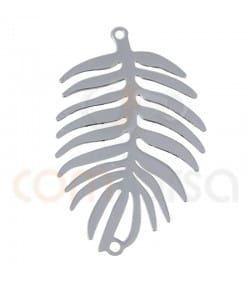 Conector hoja palmera 20 x 32 mm Plata 925