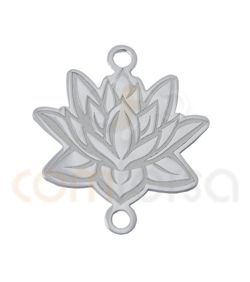 Sterling silver 925ml Lotus flower connector 15x17mm