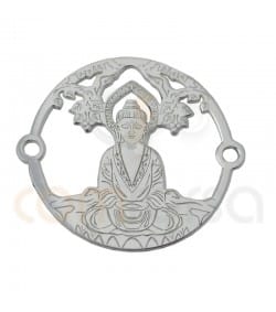 Sterling silver 925ml Buddha with Tree of life connector 20 mm