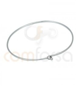 Pulsera lisa con bola plata 925