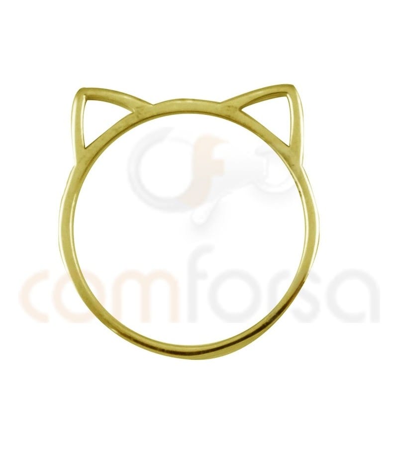 Conector gato 13 x 14 mm plata baño de oro