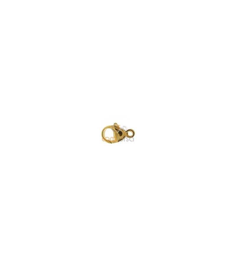 18kt Yellow gold round lobster clasp 13 mm