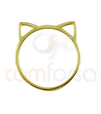 Entrepieza gato 13 x 14 mm plata 925