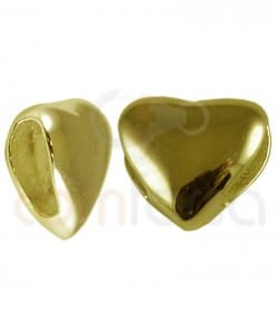 Sterling silver 925 heart spacer bead 7mm