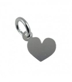 Colgante corazón 6 x 5 mm plata 925 chapada en oro