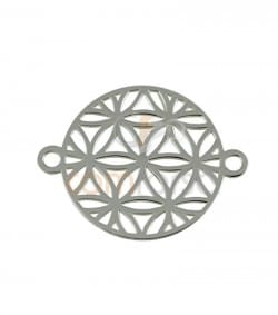 Gold plated Sterling silver 925 ml Seed of life Mndala 15 mm