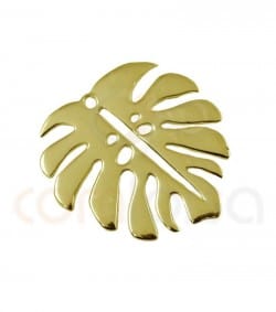 Colgante hoja de monstera 17 x 15 mm plata 925