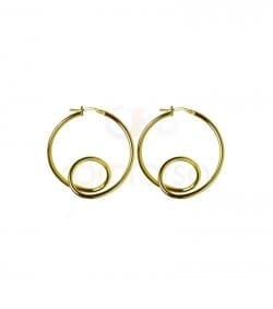 Sterling silver 925 hoop earrings 36 mm