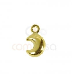 Sterling silver 925 moon charm 5.5x 9.5 mm