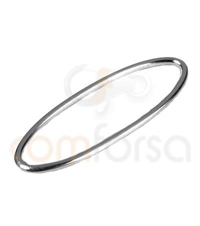 Gold Plated Sterling Silver 925 oval spacer 25x10 mm