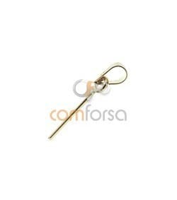 18kt Yellow gold pendant ending with ring 3 x 17 mm