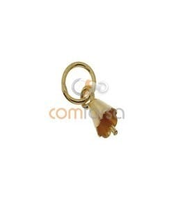 18kt Yellow gold pendant bell cap 3.5 x 11 mm