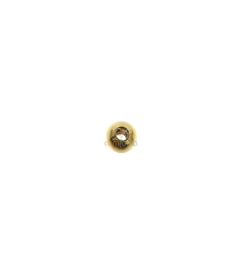 Bola lisa 2.5 mm ( 0.9 mm interior ) gold filled
