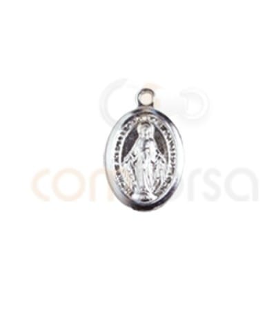 Sterling silver 925 gold-plated Virgin Mary charm 7x11 mm