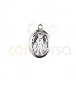 Sterling silver 925 gold-plated Virgin Mary charm 7x11 mm