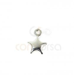 Sterling silver 925 gold-plated star charm 6x8.5 mm