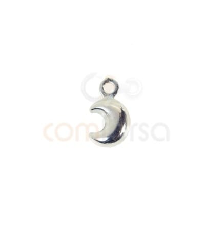 Colgante mini luna 5.5 x 9.5 mm plata 925 chapada en oro