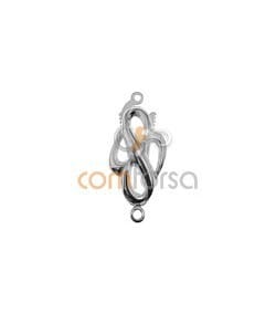 Broche plata baño oro 925 ml