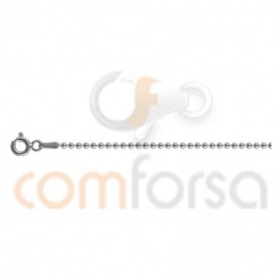 Cadena bolas 1.5 mm 45 cm plata 925