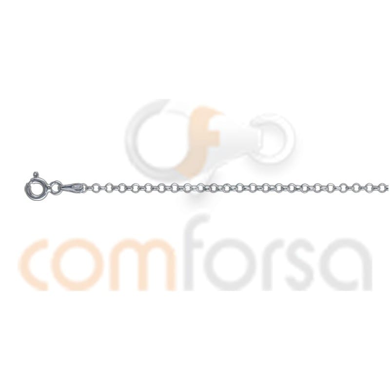 Sterling silver 925 faceted belcher chain 45cm