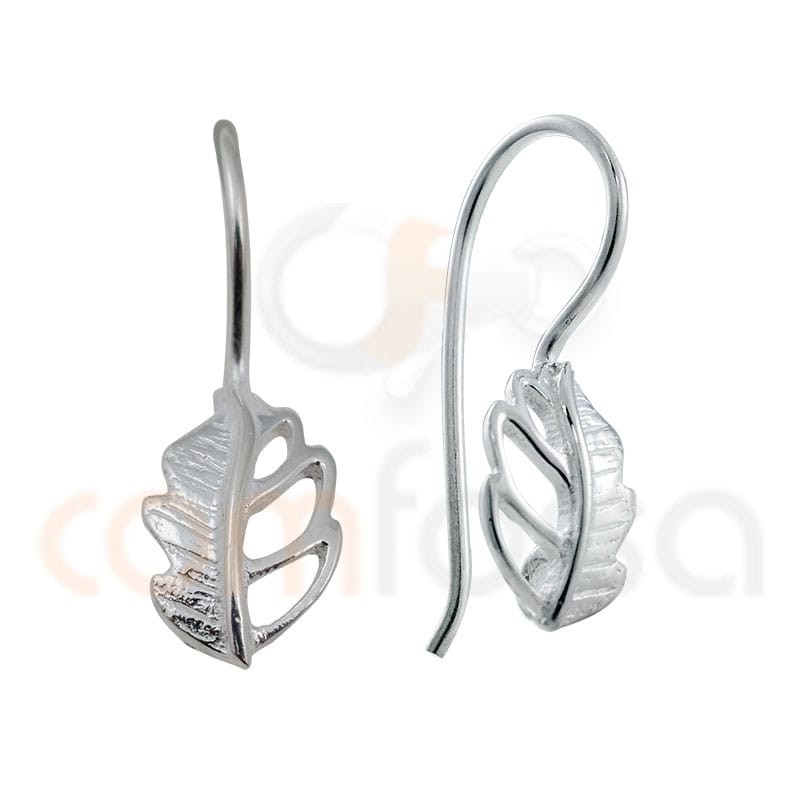 Gancho hoja calada 10 x 6.5 mm plata 925