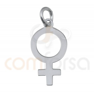 Colgante símbolo mujer 9x7mm plata 925