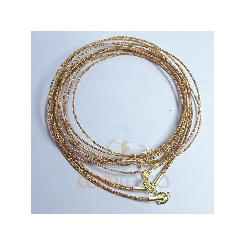 Gargantilla seda japonesa dorado doble 40 cm