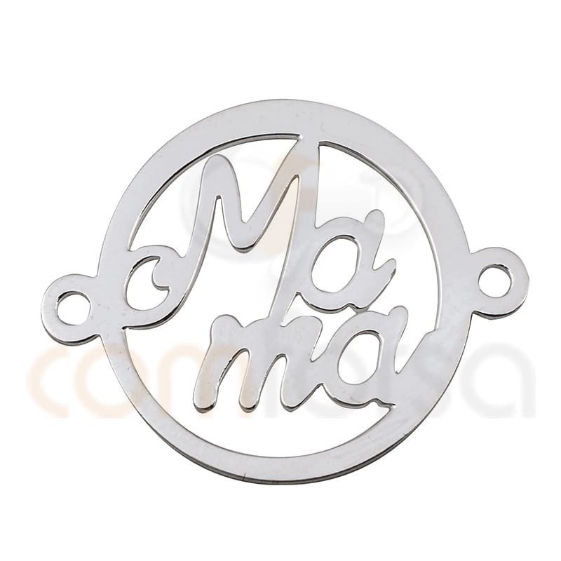 Colgante Te quiero mama 20 mm plata 925
