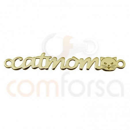 Conector catmom 25 mm plata baño de oro