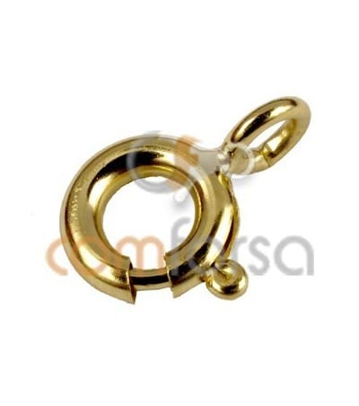 9kt Yellow gold bolt ring extra weight 6 mm