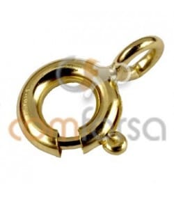 9kt Yellow gold bolt ring extra weight 6 mm