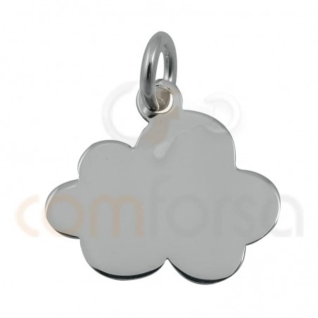 dije chapa nube 14 mm plata 925