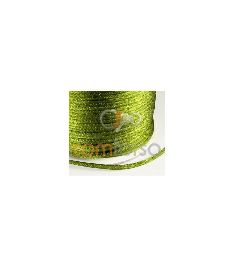 Olive green satin cord 2mm