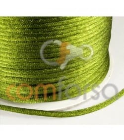 Olive green satin cord 2mm