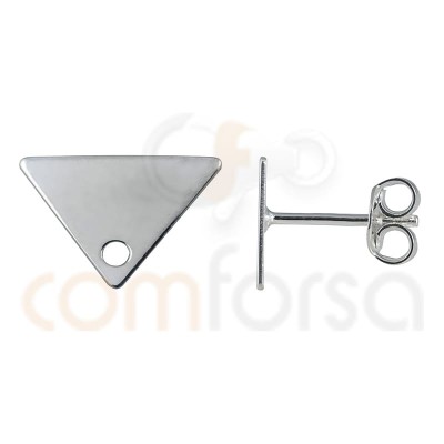 Sterling silver 925 ml triangle earring 11 x 7 mm