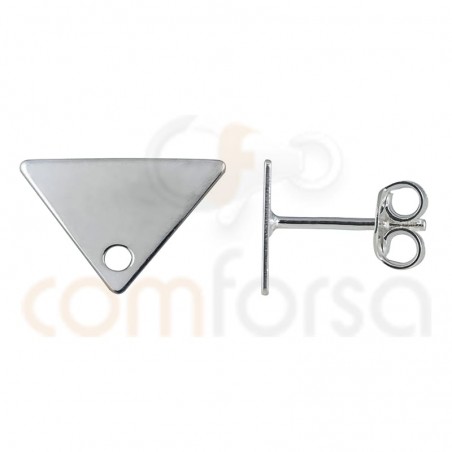 Sterling silver 925 gold-plated triangle earring 11 x 7 mm