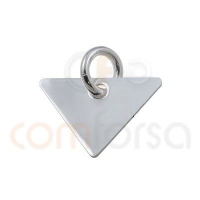 dije triangulo 11 x 8 mm plata baño de oro