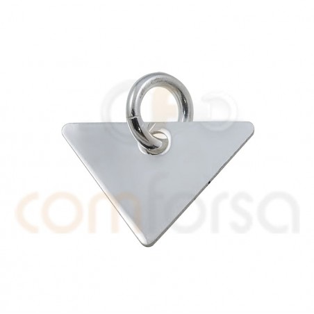 dije triangulo 11 x 8 mm plata baño de oro