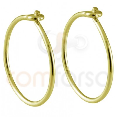 Sterling silver 925 wire hoop earring 12mm