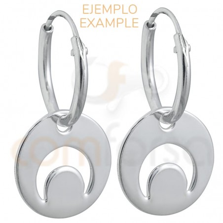 Criolla de tubo de 1.2 mm 12 mm plata 925 chapada en oro