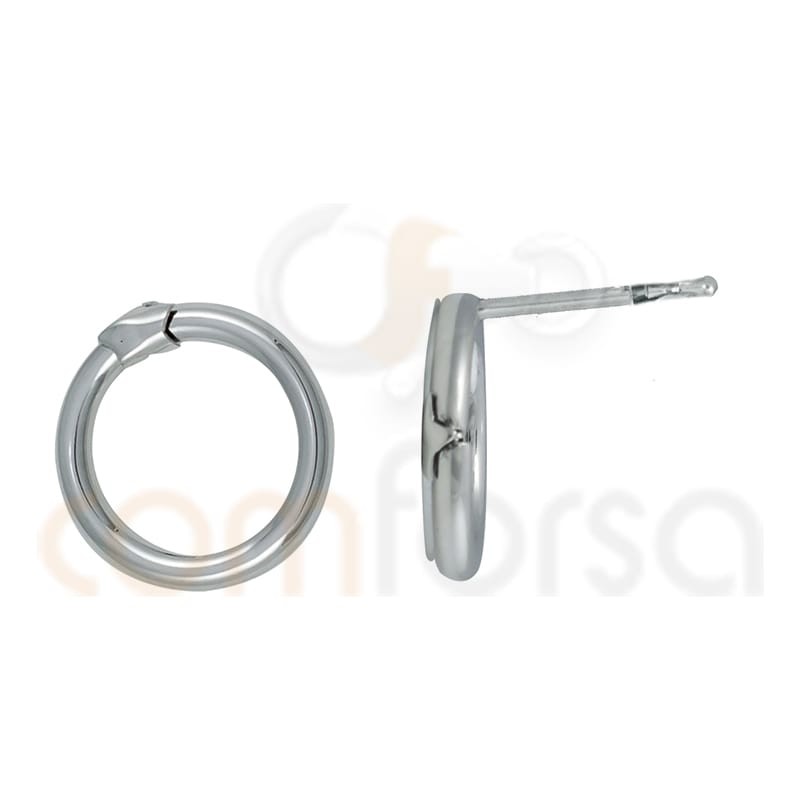 Pendiente anilla mágica 15 mm plata 925ml