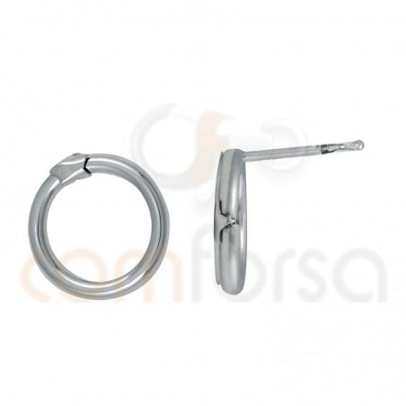 Pendiente mágico 15 mm plata 925 chapada en oro