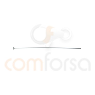 Sterling silver 925 Pin with flat end 50 mm