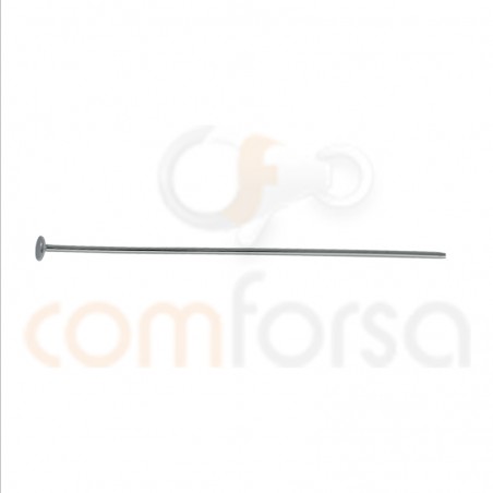 Sterling silver 925 Pin with flat end 40 mm