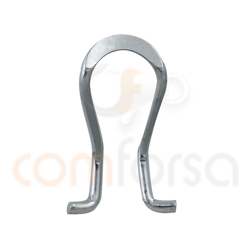 Hilo largo omega 12 x 18mm plata 925 ml