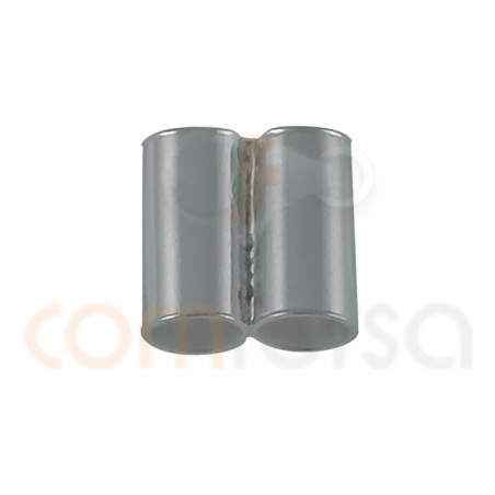 Tubo doble 5 mm ( 2 ) plata 925 ml