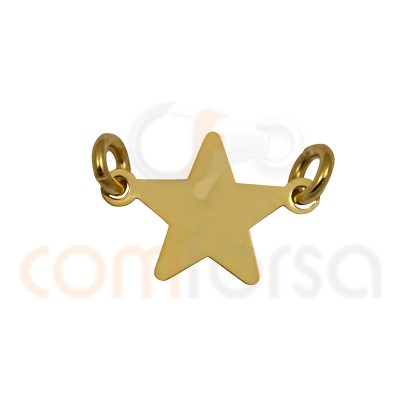 Conector estrella 13 mm plata baño de oro