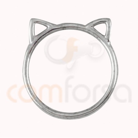 Gold plated Sterling silver 925ml cat connector 13 x 14 mm